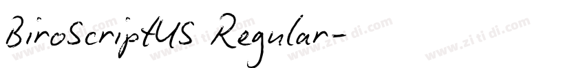 BiroScriptUS Regular字体转换
